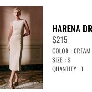 Sezane Harena Cream Midi Dress